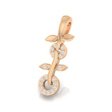 Load image into Gallery viewer, 18Kt rose gold real diamond pendant by diamtrendz