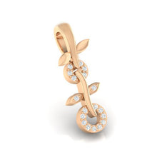 Load image into Gallery viewer, 18Kt rose gold real diamond pendant by diamtrendz