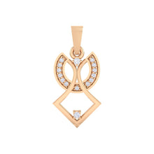 Load image into Gallery viewer, 18Kt rose gold real diamond pendant by diamtrendz