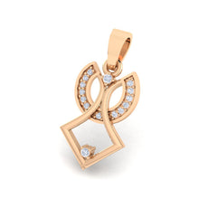 Load image into Gallery viewer, 18Kt rose gold real diamond pendant by diamtrendz