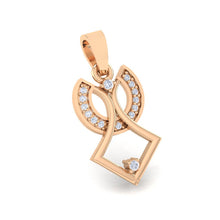 Load image into Gallery viewer, 18Kt rose gold real diamond pendant by diamtrendz