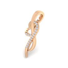 Load image into Gallery viewer, 18Kt rose gold real diamond heart shape pendant by diamtrendz