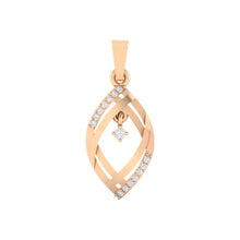 Load image into Gallery viewer, 18Kt rose gold real diamond pendant by diamtrendz