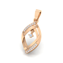 Load image into Gallery viewer, 18Kt rose gold real diamond pendant by diamtrendz