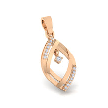 Load image into Gallery viewer, 18Kt rose gold real diamond pendant by diamtrendz