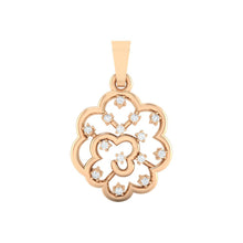 Load image into Gallery viewer, 18Kt rose gold real diamond pendant by diamtrendz