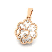 Load image into Gallery viewer, 18Kt rose gold real diamond pendant by diamtrendz