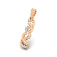 Load image into Gallery viewer, 18Kt rose gold real diamond pendant by diamtrendz