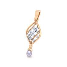 Load image into Gallery viewer, 18Kt rose gold real diamond shape pendant by diamtrendz