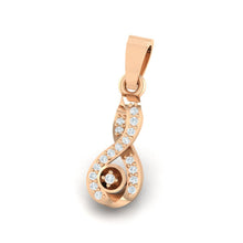 Load image into Gallery viewer, 18Kt rose gold real diamond pendant by diamtrendz