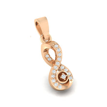 Load image into Gallery viewer, 18Kt rose gold real diamond pendant by diamtrendz