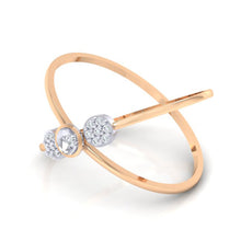 Load image into Gallery viewer, 18Kt rose gold natural diamond ring by diamtrendz