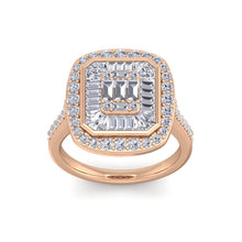 Load image into Gallery viewer, 18Kt rose gold designer solitaire diamond ring by diamtrendz