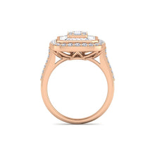 Load image into Gallery viewer, 18Kt rose gold designer solitaire diamond ring by diamtrendz