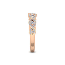 Load image into Gallery viewer, 18Kt rose gold designer band diamond ring by diamtrendz