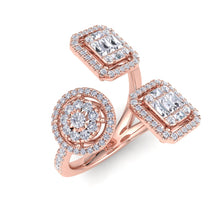 Load image into Gallery viewer, 18Kt rose gold designer diamond ring by diamtrendz