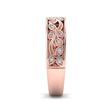 Load image into Gallery viewer, 18Kt rose gold designer band diamond ring by diamtrendz