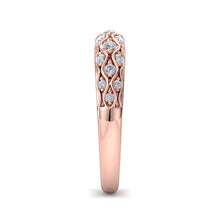 Load image into Gallery viewer, 18Kt rose gold designer band diamond ring by diamtrendz
