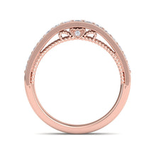 Load image into Gallery viewer, 18Kt rose gold designer band diamond ring by diamtrendz