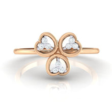 Load image into Gallery viewer, 18Kt rose gold real diamond ring 26(2) by diamtrendz