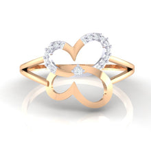 Load image into Gallery viewer, 18Kt rose gold real diamond ring 34(2) by diamtrendz
