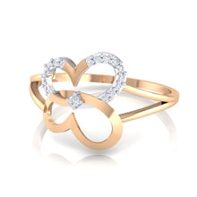 Load image into Gallery viewer, 18Kt rose gold real diamond ring 34(3) by diamtrendz