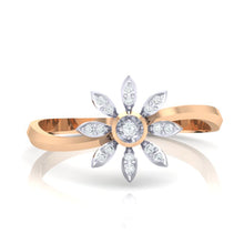 Load image into Gallery viewer, 18Kt rose gold real diamond ring 36(2) by diamtrendz