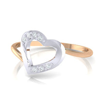 Load image into Gallery viewer, 18Kt rose gold real diamond ring 38(2) by diamtrendz