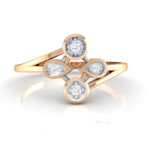 Load image into Gallery viewer, 18Kt rose gold real diamond ring 40(2) by diamtrendz