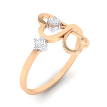Load image into Gallery viewer, 18Kt rose gold real diamond ring 42(1) by diamtrendz