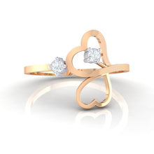 Load image into Gallery viewer, 18Kt rose gold real diamond ring 42(2) by diamtrendz