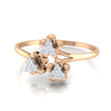 Load image into Gallery viewer, 18Kt rose gold real diamond ring 43(3) by diamtrendz