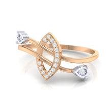 Load image into Gallery viewer, 18Kt rose gold real diamond ring 44(3) by diamtrendz