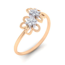 Load image into Gallery viewer, 18Kt rose gold real diamond ring 46(1) by diamtrendz
