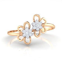 Load image into Gallery viewer, 18Kt rose gold real diamond ring 46(2) by diamtrendz