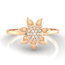 Load image into Gallery viewer, 18Kt rose gold real diamond ring 50(2) by diamtrendz