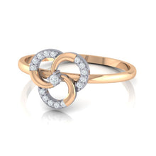 Load image into Gallery viewer, 18Kt rose gold real diamond ring 51(3) by diamtrendz