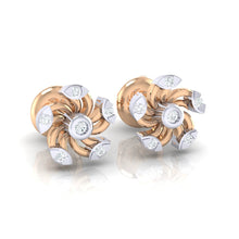 Load image into Gallery viewer, 18Kt rose gold real diamond stud earring 52(1) by diamtrendz