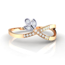 Load image into Gallery viewer, 18Kt rose gold real diamond ring 54(2) by diamtrendz