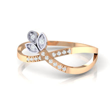 Load image into Gallery viewer, 18Kt rose gold real diamond ring 54(3) by diamtrendz