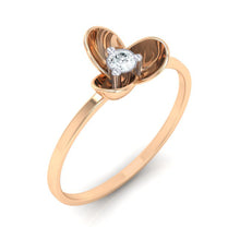 Load image into Gallery viewer, 18Kt rose gold real diamond ring 56(1) by diamtrendz