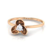 Load image into Gallery viewer, 18Kt rose gold real diamond ring 56(3) by diamtrendz