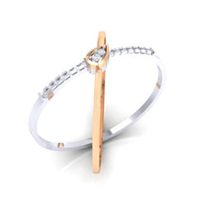Load image into Gallery viewer, 18Kt rose gold real diamond ring by diamtrendz