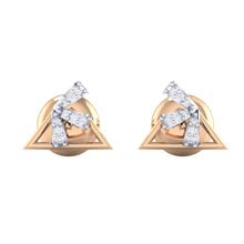 Load image into Gallery viewer, 18Kt rose gold real diamond earring by diamtrendz