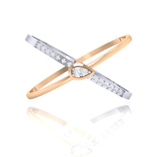 Load image into Gallery viewer, 18Kt rose gold real diamond ring by diamtrendz