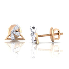 Load image into Gallery viewer, 18Kt rose gold real diamond earring by diamtrendz