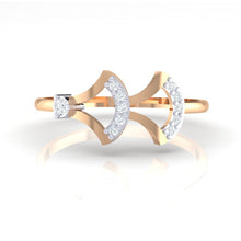 Load image into Gallery viewer, 18Kt rose gold real diamond ring by diamtrendz