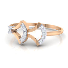 Load image into Gallery viewer, 18Kt rose gold real diamond ring by diamtrendz