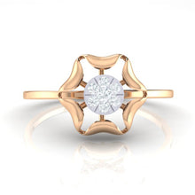 Load image into Gallery viewer, 18Kt rose gold real diamond ring by diamtrendz