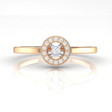 Load image into Gallery viewer, 18Kt rose gold solitaire diamond ring by diamtrendz